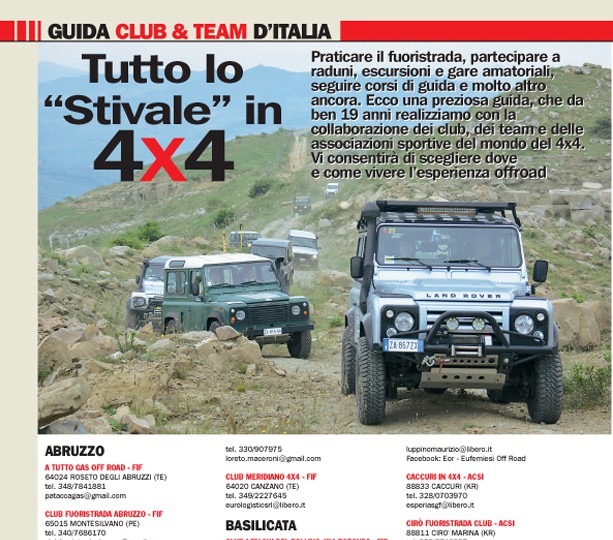  Guida 4×4 club & team edizione 2017